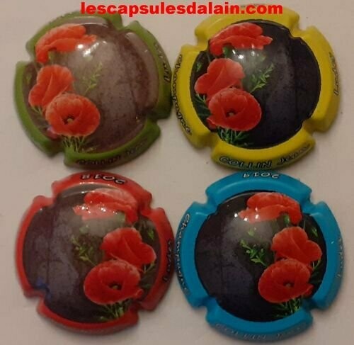 4 BELLES CAPSULES CHAMPAGNE COLLIN JEAN COQUELICOTS N°6 a 6a et NR NEWS