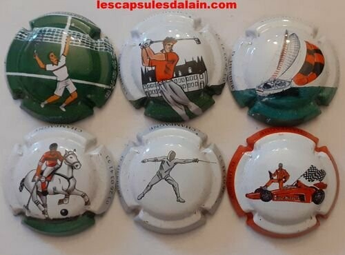 6 BELLES CAPSULES CHAMPAGNE DIDIER HERBERT REF N°24 a 29