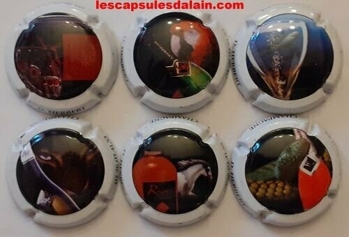 6 BELLES CAPSULES CHAMPAGNE DIDIER HERBERT REF N°54 a 59