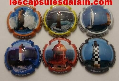 6 BELLES CAPSULES CHAMPAGNE NOWACK LAYOUR LES PHARES REF N°13 a 13e NEWS