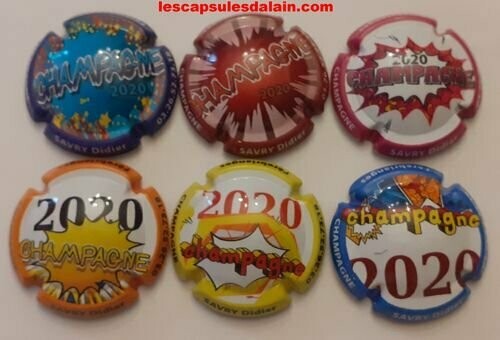 6 BELLES CAPSULES CHAMPAGNE SAVRY DIDIER 2020 REF N°45 a 45e NEWS