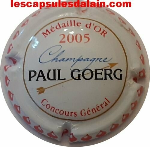 CAPSULE CHAMPAGNE PAUL GOERG 2005 RÉF N°15