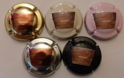 5 BELLES CAPSULES CHAMPAGNE PHILIPPART MAURICE PANIER VENDANGE EN BOIS REF N°79 a 79d NEWS
