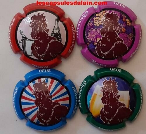 4 BELLES CAPSULES CHAMPAGNE BOUZY 2020 REF N° 30d a 30g NEWS