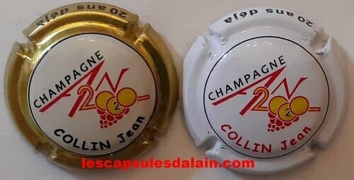 2 BELLES CAPSULES CHAMPAGNE COLLIN JEAN AN 2020 20 ANS DEJA REF N° 1112 et 1112b NEWS