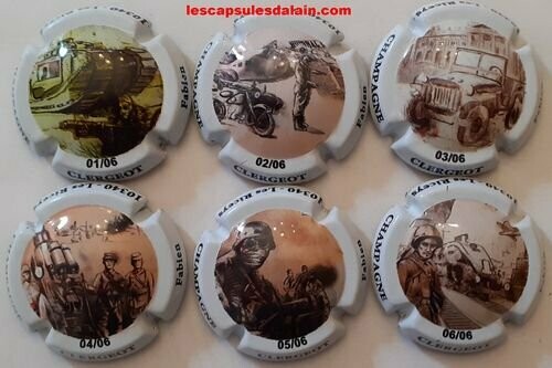 6 BELLES CAPSULES CHAMPAGNE CLERGEOT FABIEN LA GEURRE REF N°8 a 8e NEWS