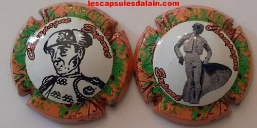 2 BELLES CAPSULES CHAMPAGNE GENERIQUE TOREADOR CONTOUR PECHE REF N°948j et 949l NEWS