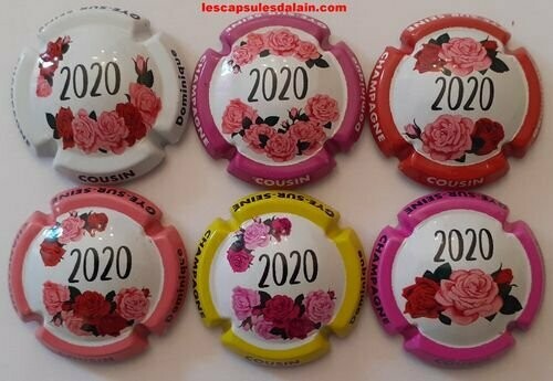 6 BELLES CAPSULES CHAMPAGNE COUSiN DOMINIQUE FLEUR 2020 REF N°10 a 10e NEWS