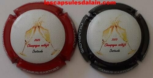 2 BELLES CAPSULES CHAMPAGNE CAMUS SARTORE REF N° 21 et 21a  NEWS
