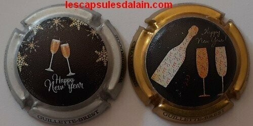 2 BELLES CAPSULES CHAMPAGNE GUILLETTE BREST WEINEBRUGGE 2020 REF N°119 et 119a NEWS