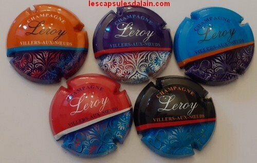 5 BELLES CAPSULES CHAMPAGNE LEROY POLYCHROME REF N°3 a 3d  NEWS