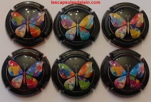 6 BELLES CAPSULES CHAMPAGNE PORGEON LES PAPILLONS REF N°8 a 8e NEWS