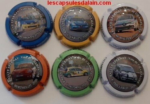 6 BELLES CAPSULES CHAMPAGNE RALLYE EPERNAY 2020 REF N°22 a 22e NEWS