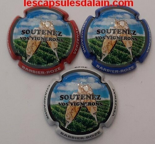 3 BELLES CAPSULES CHAMPAGNE BARBIER ROZE SOUTENEZ VOS VIGNERONS NEWS