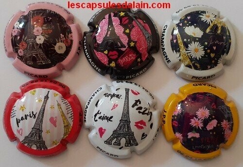 6 BELLES CAPSULES CHAMPAGNE PICARD JPP PARIS 2020 REF N°18 a 18e NEWS