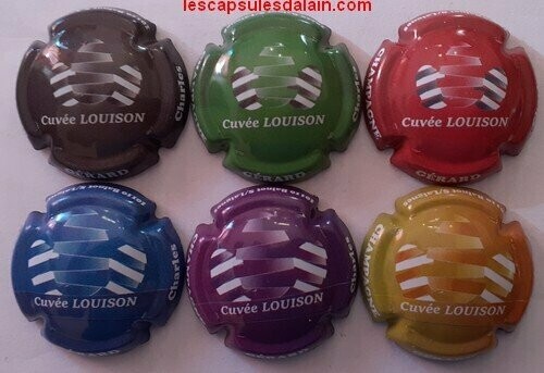 6 BELLES CAPSULES CHAMPAGNE GERARD CHARLES CUVEE LOUISON REF N°13 a 13e NEWS
