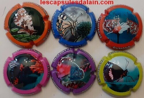 6 BELLES CAPSULES CHAMPAGNE DUMONT DANIEL PAPILLONS 2020 REF N° 13 a 13e NEWS