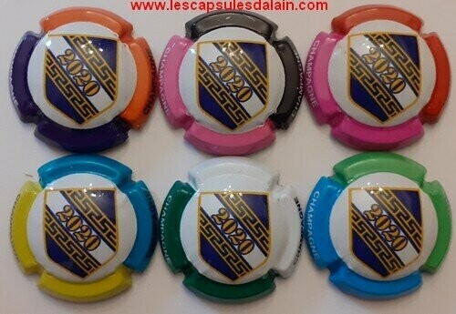 6 BELLES CAPSULES CHAMPAGNE GENERIQUE BLASON 2020 REF N°1122f a 1122k NEWS