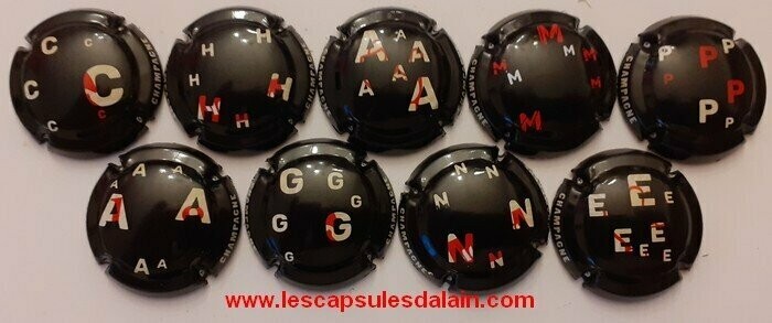 9 BELLES CAPSULES CHAMPAGNE GENERIQUE PUZZLE 2020 REF N°1133 a 1133h NEWS