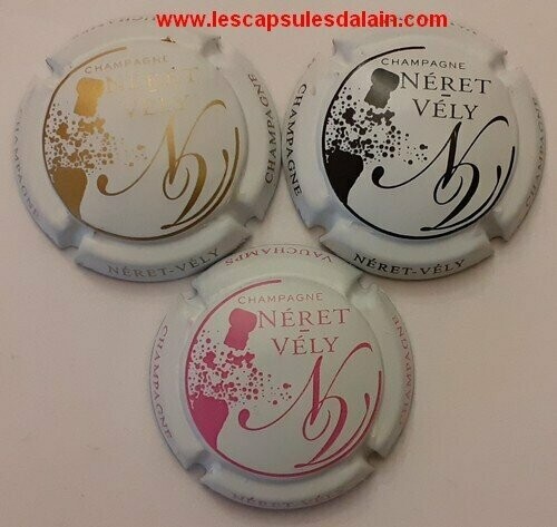 3 BELLES CAPSULES CHAMPAGNE NERET VELY MAT REF N°49 a 49b NEWS