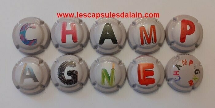 9 BELLES CAPSULES CHAMPAGNE GENERIQUE PUZZLE 2020 REF N°1055 a 1055i NEWS