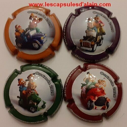 4 BELLES CAPSULES CHAMPAGNE GUILLETTE BREST CLOWNS NUMEROTE SUR 300 2020 REF N°141 a 141c NEWS