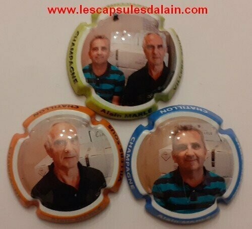 3 BELLES CAPSULES CHAMPAGNE MARLE ALAIN 2020 REF N° 18 a 18b NEWS