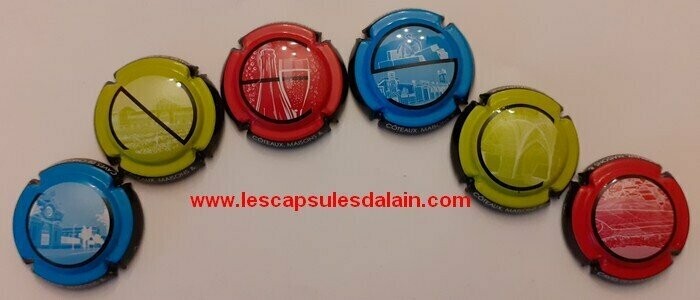 6 BELLES CAPSULES CHAMPAGNE GENERIQUE UNESCO REF N°926 a 926e NEWS