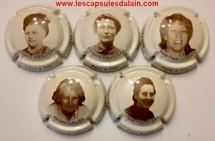 5 BELLES CAPSULES CHAMPAGNE CUILLIER PERE ET FILS REF N°23 a 27 NEWS