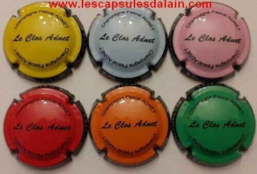 6 BELLES CAPSULES CHAMPAGNE ADNET PASCAL & FILS LE CLOS ADNET REF N°11 a 11e NEWS