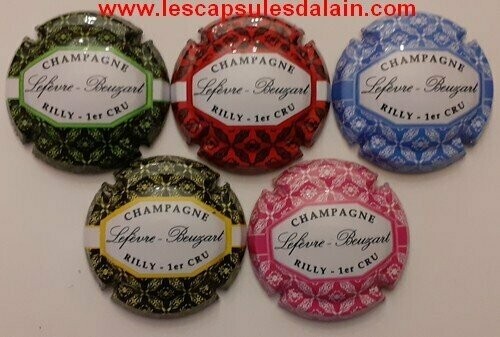 5 BELLES CAPSULES CHAMPAGNE LEFEVRE BEUZART REF N°2 a 2d NEWS