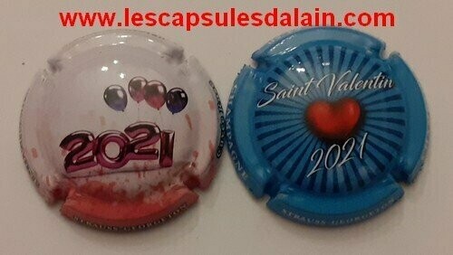 2 BELLES CAPSULES CHAMPAGNE STRAUSS GEORGETON SAINT VALENTIN ET ROSE 2021 NEWS