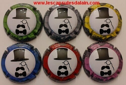 6 BELLES CAPSULES CHAMPAGNE POIROT 2021 REF N° 19 a 19e NEWS