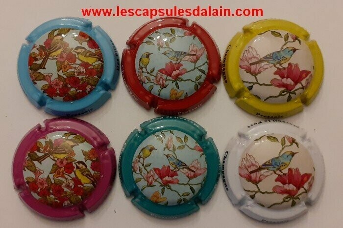 6 BELLES CAPSULES CHAMPAGNE PRESSOIR DES FILLES OISEAUX 2021 REF N° 20 a 20e NEWS
