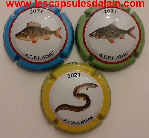 3 BELLES CAPSULES CHAMPAGNE GERARD GUICHON POISSONS 2021 REF N°7 a 7b NEWS