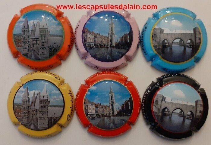 6 BELLES CAPSULES CHAMPAGNE MARINA.D REF N°78 a 78e NEWS