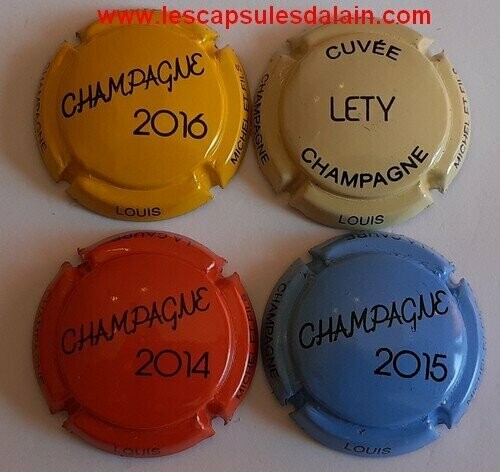 4 BELLES CAPSULES CHAMPAGNE LOUIS MICHEL & FILS REF N°1 a 1b et 2 NEWS