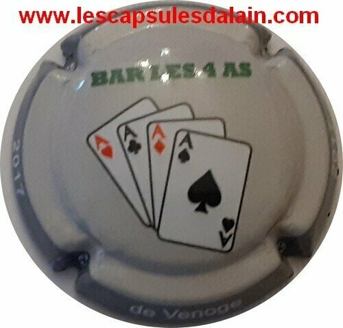 BELLE CAPSULE CHAMPAGNE DE VENOGE BAR LES 4 AS 2017 REF N°322 NEWS