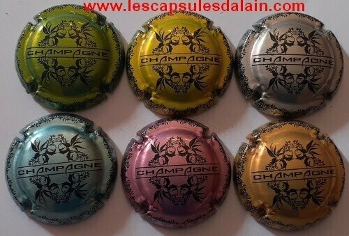 6 BELLES CAPSULES CHAMPAGNE GENERIQUE 6 NATURE REF N°1188 a 1188e  NEWS