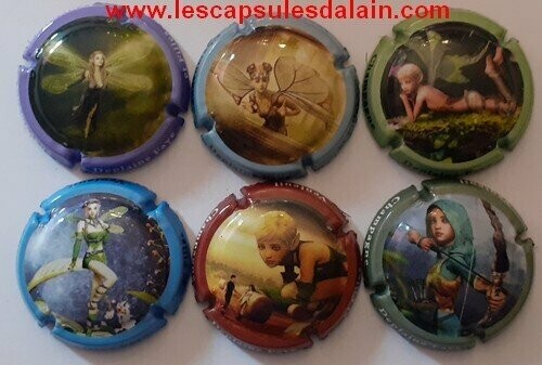 6 BELLES CAPSULES CHAMPAGNE DEPLAINE FAYE LES FEES 2021 REF N°9 a 9e NEWS