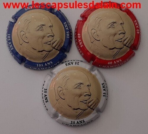 3 BELLES CAPSULES CHAMPAGNE GENERIQUE MITTERAND ANNIVERSAIRE 2021 REF N° 1194 a 1194b NEWS