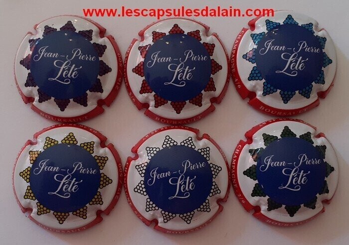 6 BELLES CAPSULES CHAMPAGNE LETE JEAN PIERRE REF N°7 a 7e 500EX NEWS