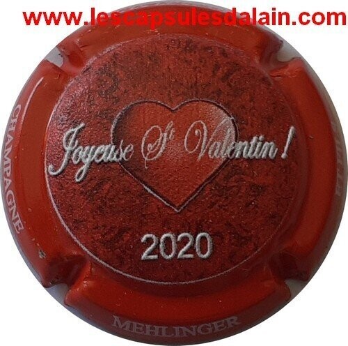 BELLE CAPSULE CHAMPAGNE MEHLINGER ET FILS SAINT VALENTIN 2020 num/600e REF N°9a
