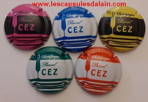 5 BELLES CAPSULES CHAMPAGNE CEZ PASCAL ECRITURE REF N°12 a 12d NEWS