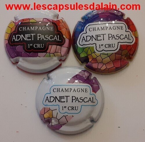 3 BELLES CAPSULES CHAMPAGNE ADNET PASCAL 1ER CRU REF N° 9a a 9c NEWS