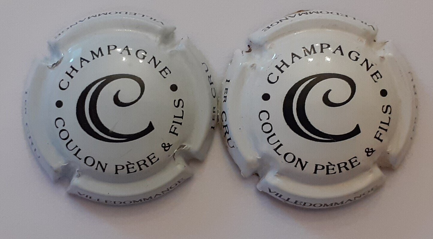 2 BELLES CAPSULES CHAMPAGNE COULON PERE & FILS REF N°2 et 2e NEWS