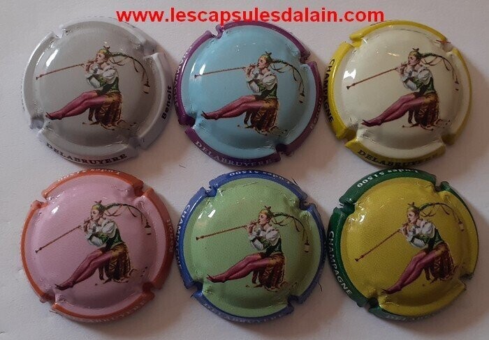 6 BELLES CAPSULES CHAMPAGNE DELABRUYERE B FOU 2021 REF N°24 a 24e  NEWS