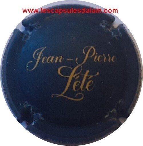 BELLE CAPSULE CHAMPAGNE JEAN PIERRE LETE NOIR ET OR MAT REF N°5 180EX NEWS