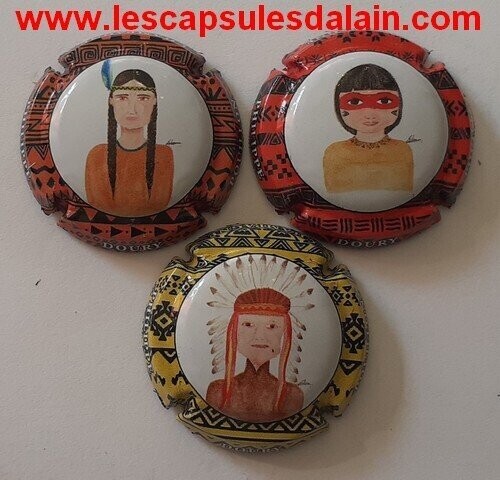3 BELLES CAPSULES CHAMPAGNE DOURY PHILIPPE PORTRAIT INDIEN 2021 REF N°233 a 233b NEWS