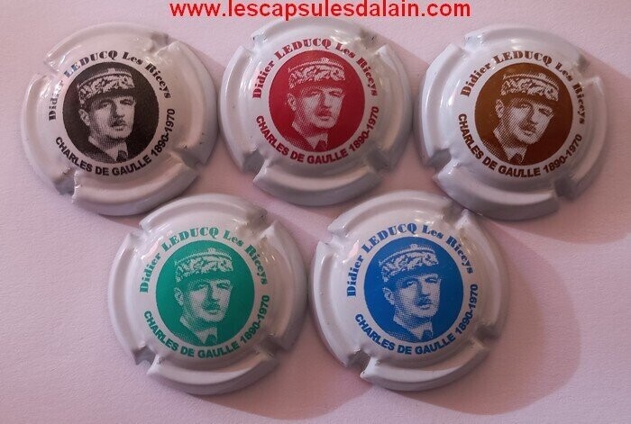 5 BELLES CAPSULES CHAMPAGNE LEDUCQ DIDIER GENERAL DE GAULLE NEWS